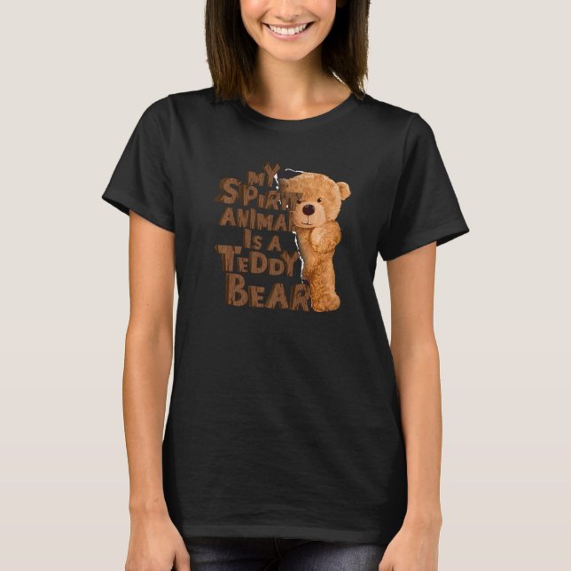 Camiseta Teddy Oso Mi Animal Espiritual Es Un Oso De Teddy (Anverso)