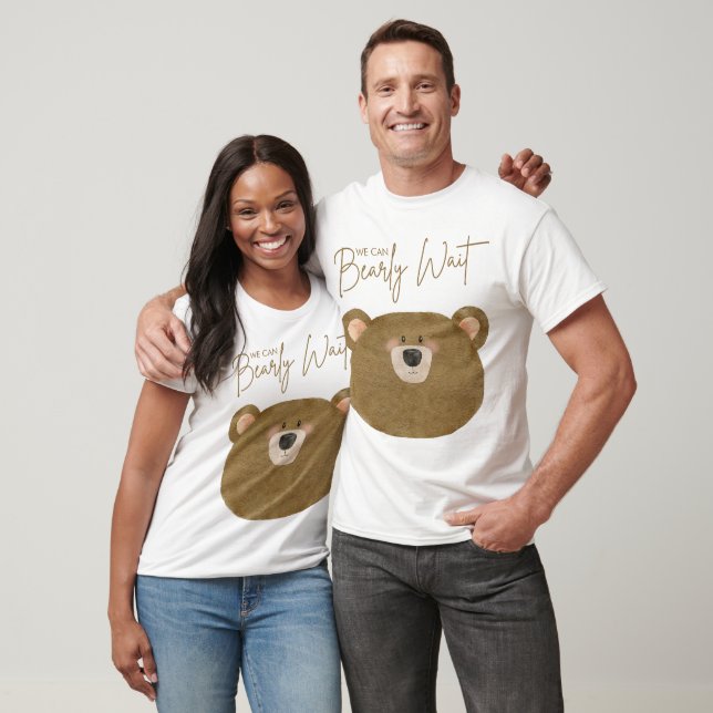 Camiseta Teddy Podemos Esperar A La Baby Shower De Género (Unisexo)