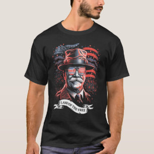 Camiseta Teddy Roosevelt 4 de julio Patrioti, la bandera es
