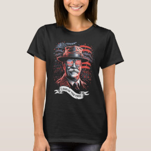 Camiseta Teddy Roosevelt 4 de julio Patrioti, la bandera es