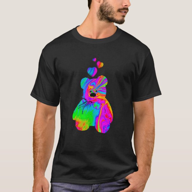 Camiseta Teddy Teddy Bear Trippy Colorful Teddy con (Anverso)