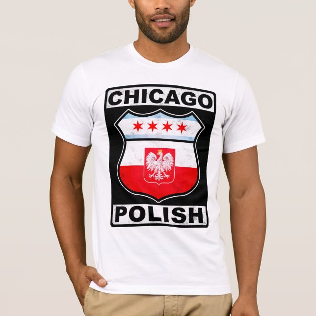 Camiseta Tee americano polaco de Chicago (Anverso)