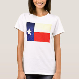 Camiseta Tee básico de bandera de Texas para mujeres