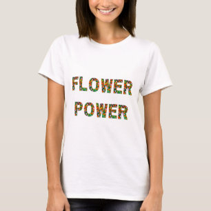 Camiseta Tee básico de mango corto de alimentación de flor