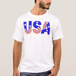 Camiseta Tee básico para hombres - EE.UU. en estrellas y fr