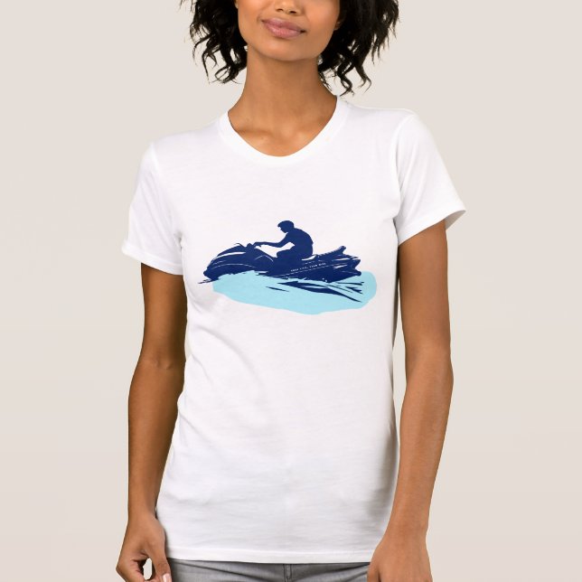 Camiseta Tee blanco para mujeres | Ski Jet | Beach Vibe (Anverso)