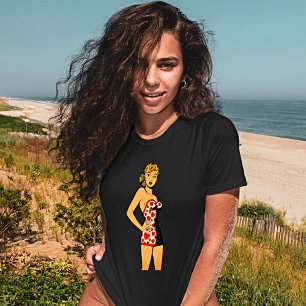 Camiseta Tee Chica De Swimsuit De Comics Retro - Encanto De