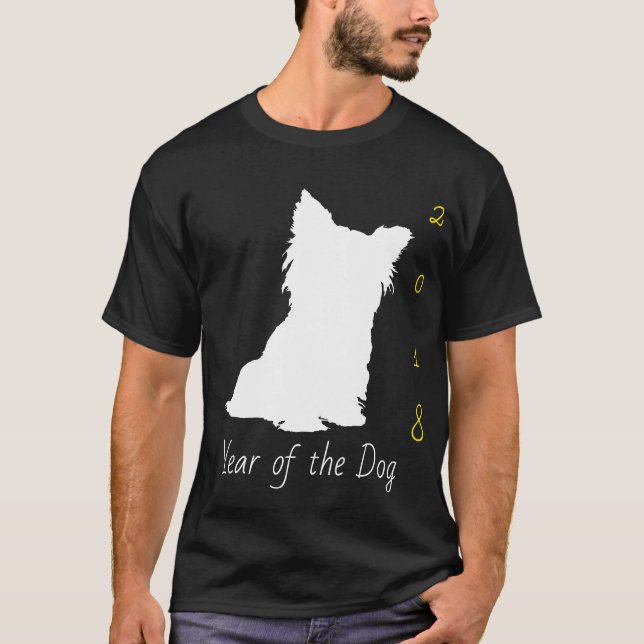 Camiseta Tee chino de Año Nuevo 2018 (Anverso)