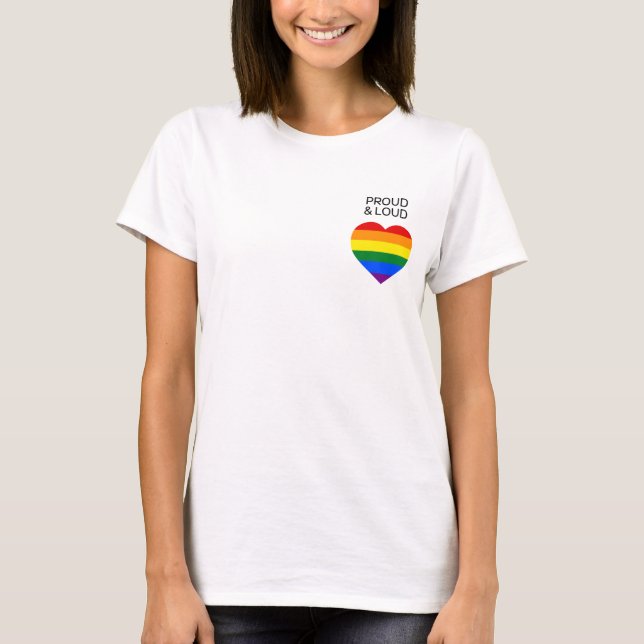 Camiseta Tee clásico del orgullo arcoiris (Anverso)