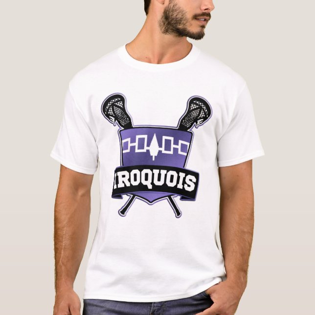 Camiseta Tee con el logo de la Nación Iroquesa Lacrosse (Anverso)