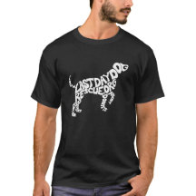 Tee con forma de garrapata LDDR (perro blanco)