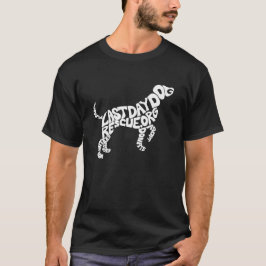 Camiseta Tee con forma de garrapata LDDR (perro blanco)