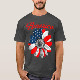 Camiseta Tee cristiano bendecido por el girasol americano 