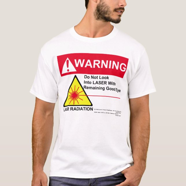 Camiseta Tee de advertencia de LASER (Anverso)