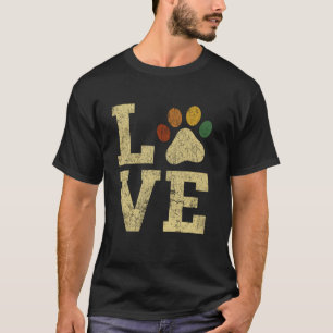Camiseta Tee de amor de perro de vintage, amor de gato, per