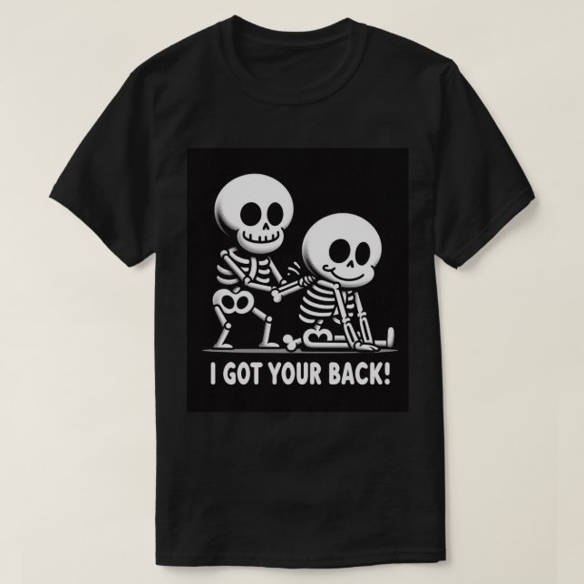 Camiseta Tee de apoyo de la tripulación de Skeleton: ¡Te te (Diseño del anverso)