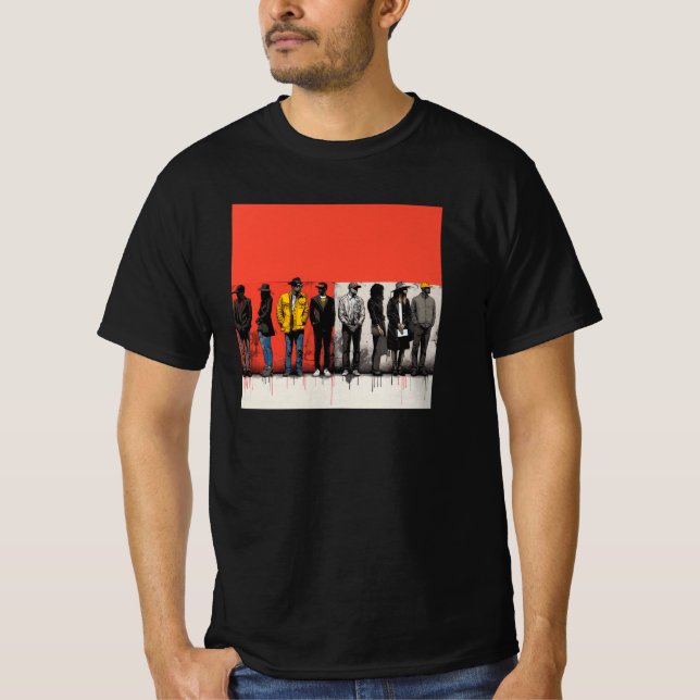 Camiseta Tee de arte de inspiración vasca para hombres (Anverso)
