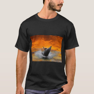 Camiseta Tee de arte de mamíferos delfines lúdicos de jugue