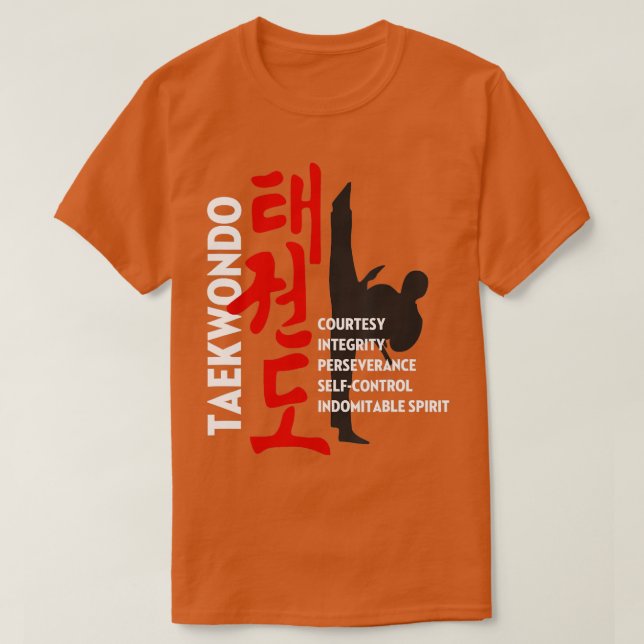 Camiseta Tee de artes marciales de Taekwondo (Diseño del anverso)
