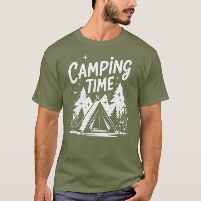 Camiseta Tee de aventura de tiempo de acampada (Anverso)