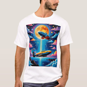 Camiseta Tee de aventuras del aeródromo de ciencia ficción 