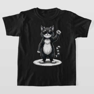 Camiseta Tee de bailarina de rock de Guay Cat   Gracioso re