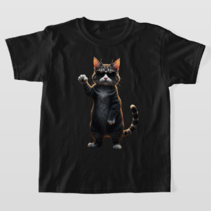 Camiseta Tee de bailarina de rock de Guay Cat   Gracioso re