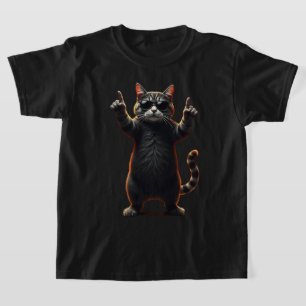 Camiseta Tee de bailarina de rock de Guay Cat   Gracioso re