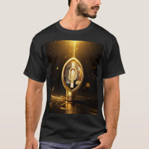Tee de bloqueo negro y oro