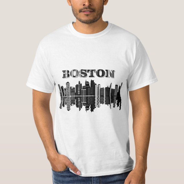 Camiseta Tee de Boston Cityscape (Anverso)