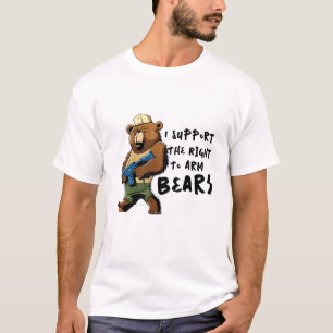 Camiseta Tee de brazos de oso, curioso apoyo el derecho de 