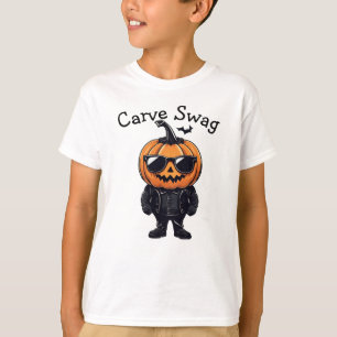 Camiseta Tee de calabaza personalizado, niños de la escarch