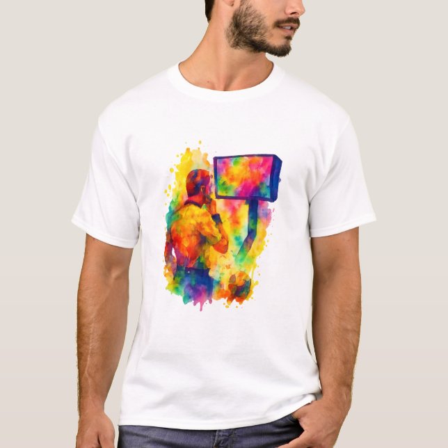 Camiseta Tee de caos digital - Ataque a memes y vibraciones (Anverso)