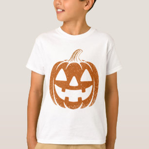 Camiseta Tee de cara de calabaza retro - Vibes de Halloween