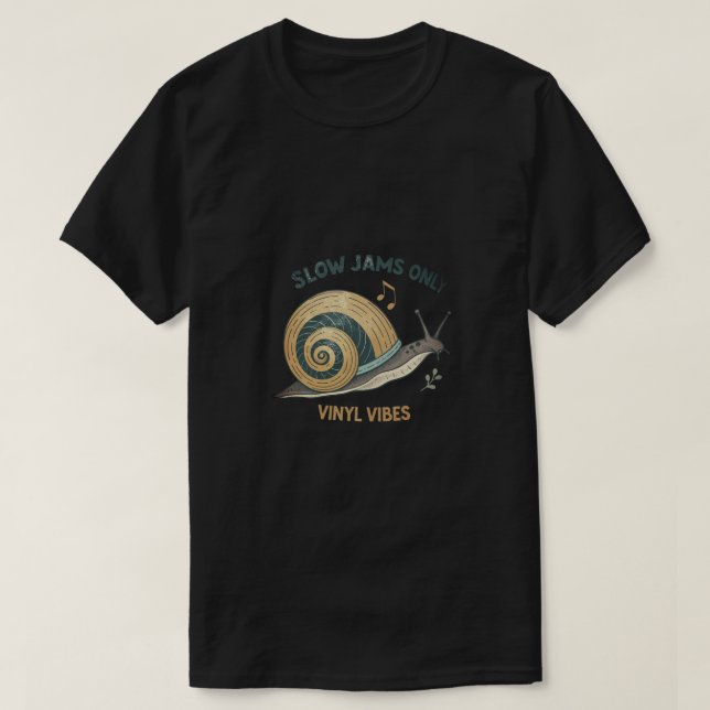 Camiseta 🐌 Tee De Caracol De Surco De Vinilo - Girar Tu Vi (Diseño del anverso)