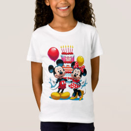 Camiseta Tee de celebración de cumpleaños de Mickey y Minni