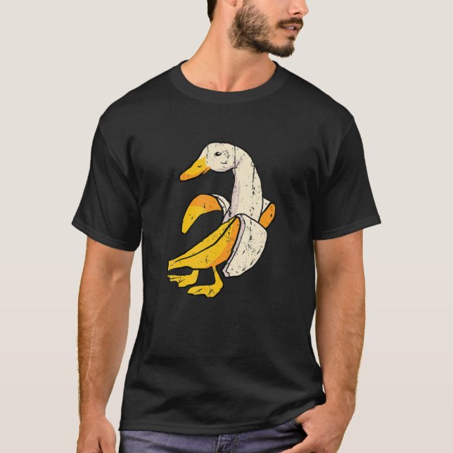 Camiseta Tee de cinta de pato bananero porque es gracioso p (Anverso)