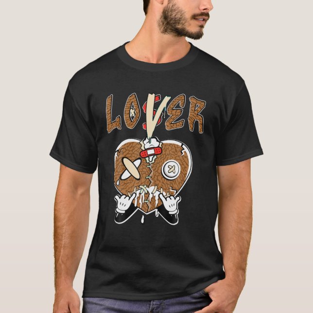Camiseta Tee De Coincidencia Corazón De Perdida Marrón Love (Anverso)