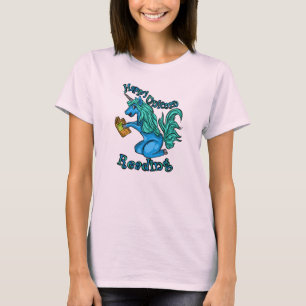 Camiseta Tee de color de lectura de Unicornio
