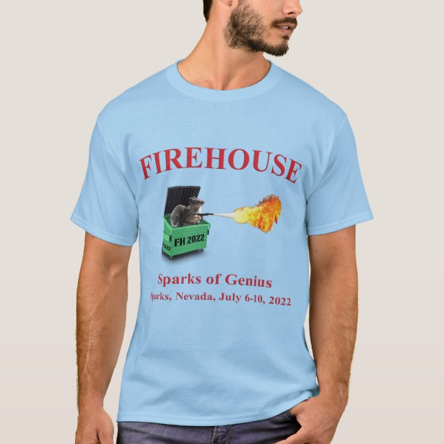 Camiseta Tee de color del basurero masculino (Anverso)