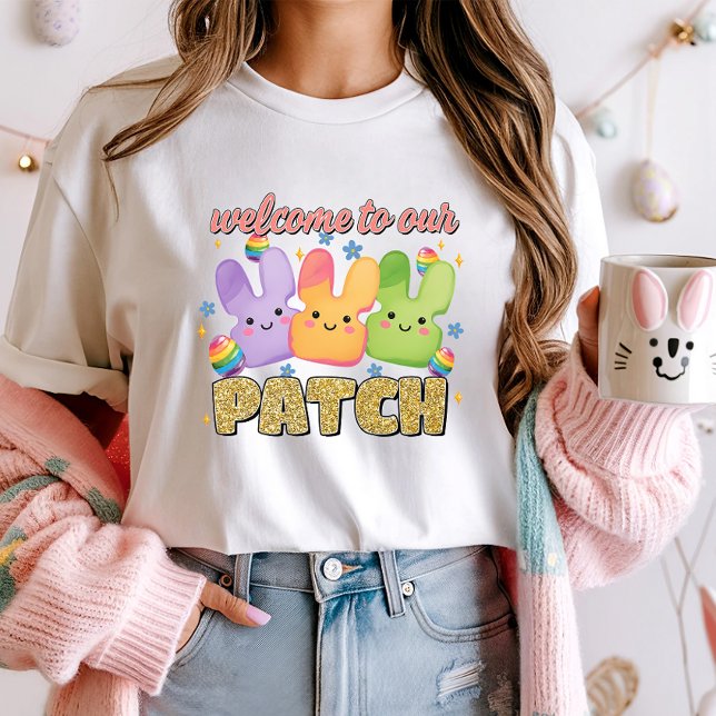 Camiseta Tee de conejo de Pascua, bienvenidos a nuestro par (Subido por el creador)
