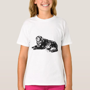 Camiseta Tee de contorno de perro limpio para el estilo de 