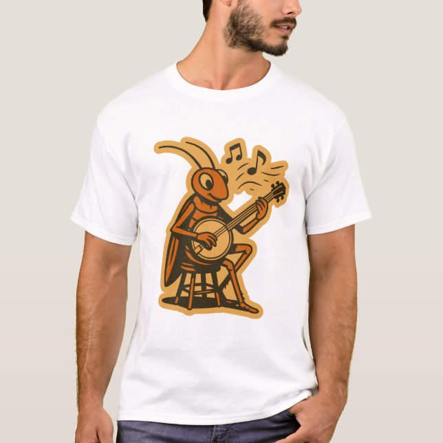 Camiseta Tee de críquet banjo (Anverso)
