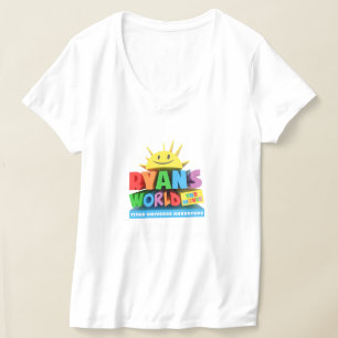 Camiseta Tee de cuello-V blanco para mujeres