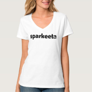 Camiseta Tee de cuello V clásico de las mujeres de Sparkeet