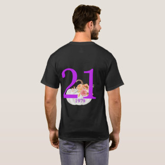 Camiseta Tee de cumpleaños personalizado (negro)