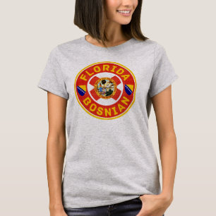 Camiseta Tee de damas bosnio-estadounidenses de Florida