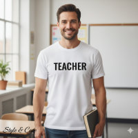 Tee de declaración de texto de PROFESOR para el Pe