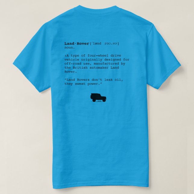 Camiseta Tee de definición de Land Rover (Reverso del diseño)