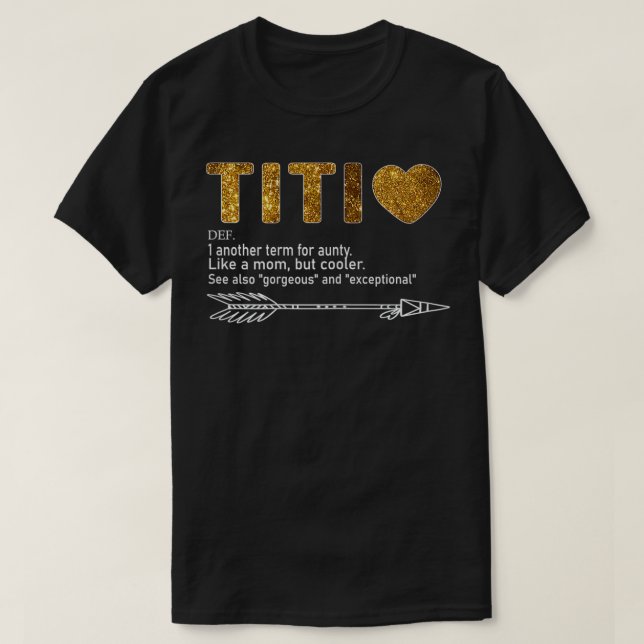 Camiseta Tee de definición titi para mujeres con tía de fle (Diseño del anverso)